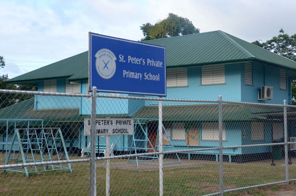 The front of St. Peter's Private Primary School